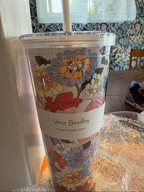 Vera Bradley Floral Insulated Tumbler - Multicolor- “Aloha Blooms".